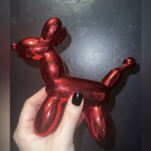 Red Shiny Balloon Dog Sculpture Decor Cute Art Piece Home Art Piece Shelf Gift